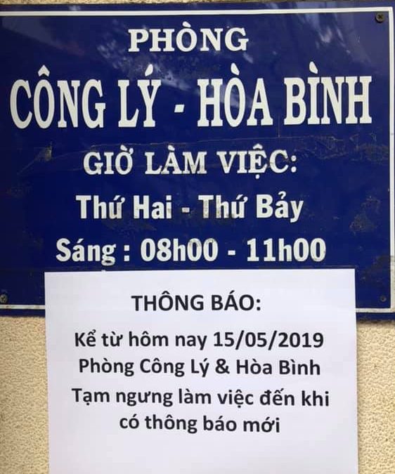 Thông cáo: V/v thay đổi hoạt động của văn phòng Công lý và Hòa bình, thuộc Dòng chúa Cứu thế Sài Gòn
