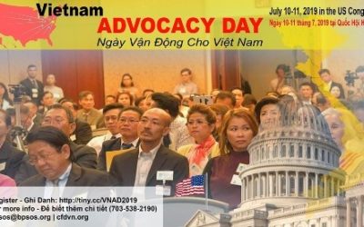 Thông báo về “Ngày Vận Động Cho Việt Nam” tại Quốc Hội Hoa Kỳ năm 2019