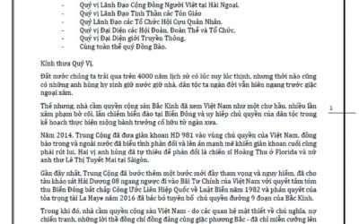 Lời Kêu Gọi của Cộng Đồng Người Việt Tự Do Hải Ngoại