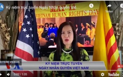 Kỷ niệm trực tuyến Ngày Nhân quyền cho Việt Nam 11/05