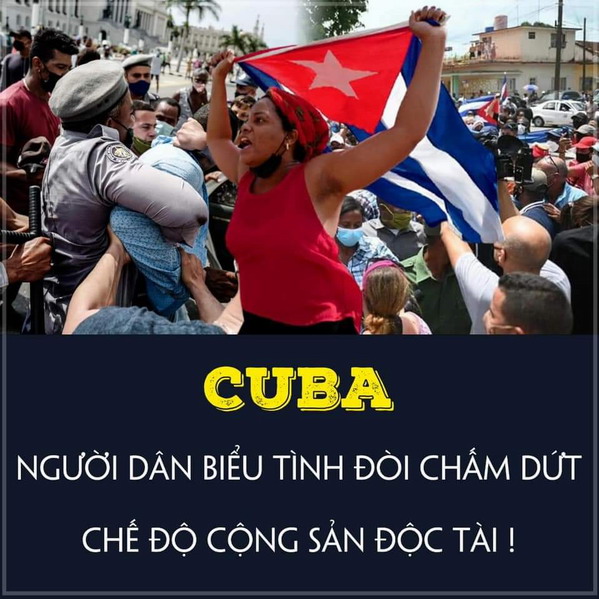 Người dân Cuba xuống đường đòi lật đổ chế độ Cộng Sản