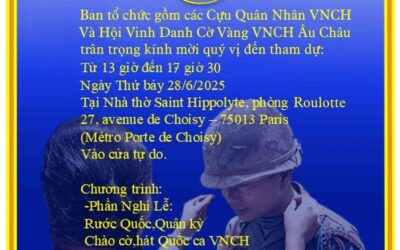 Thư mời Ngày Quân lực VNCH năm 2025 tại Paris