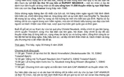 Thư Mời Tham Dự Lễ Giỗ Lần Thứ 10 của Tiến Sĩ RUPERT NEUDECK tại Troisdorf Ngày 30.5.2026