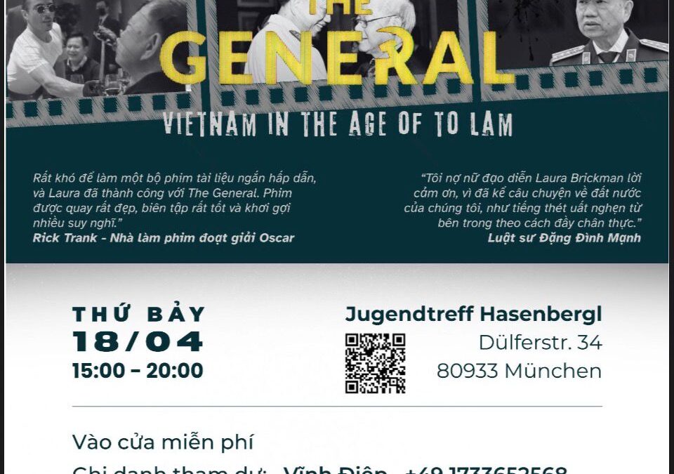 Phim The General (về Việt Nam dưới thời đại Tô Lâm) chiếu tại München